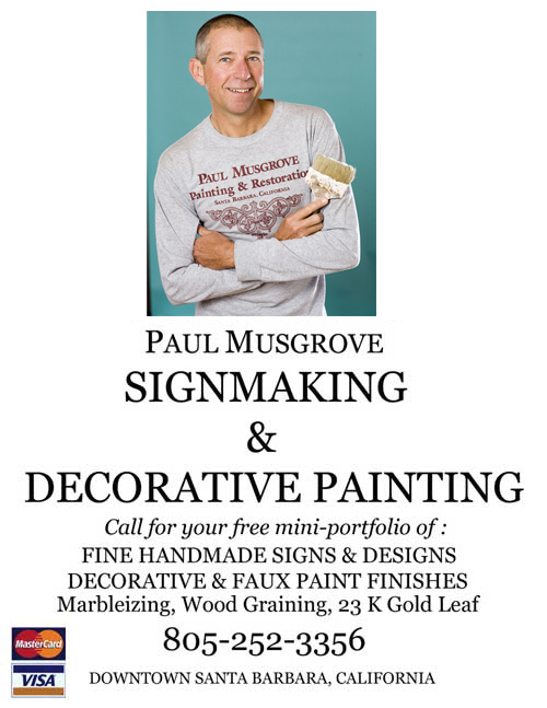 Fine Handmade Signs, Decorative & Faux Paint Finishes, Santa Barbara, California